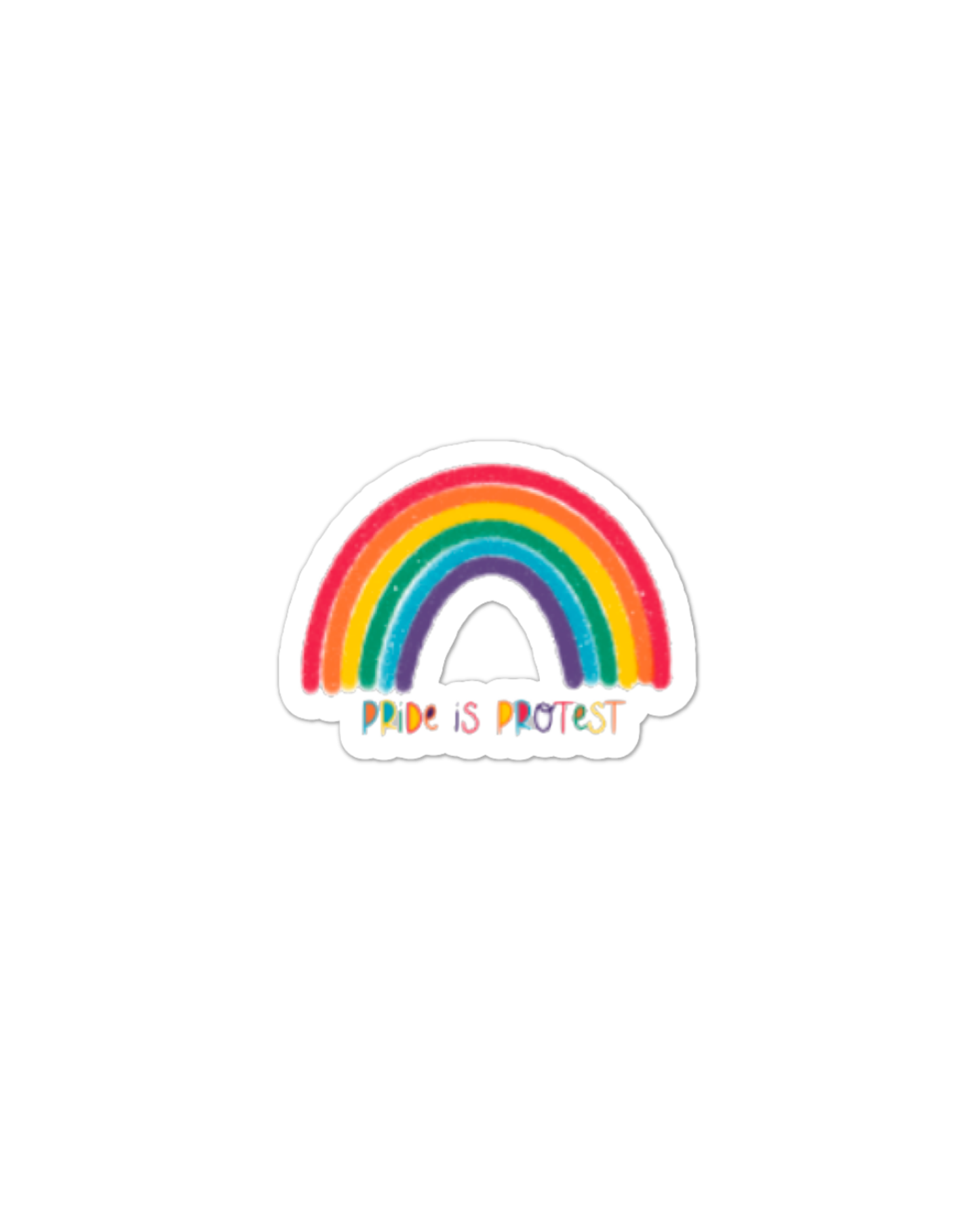 LGBTQ Pride Is Protest Vinyl Sticker Home Goods Fluffmallow   