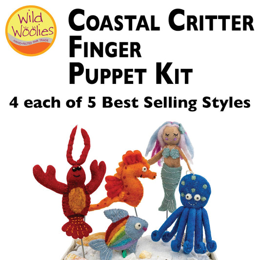 Coastal Critters Finger Puppets  dZi Handmade   