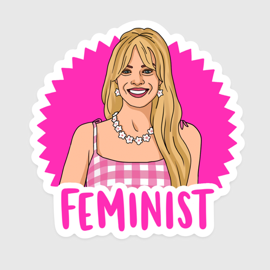 Feminist Doll Sticker Home Goods Brittany Paige   