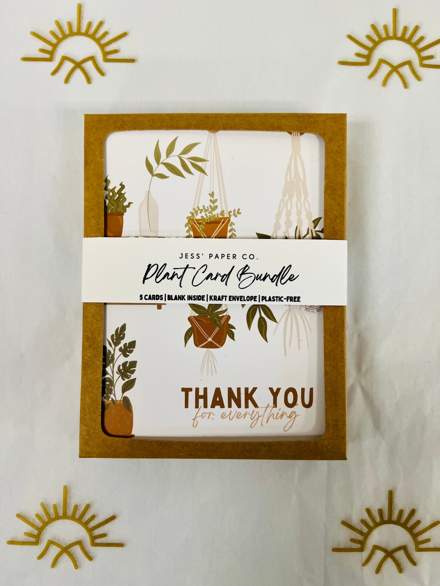 Plant Card Pack Home Goods Jess' Paper Co. Thank You  