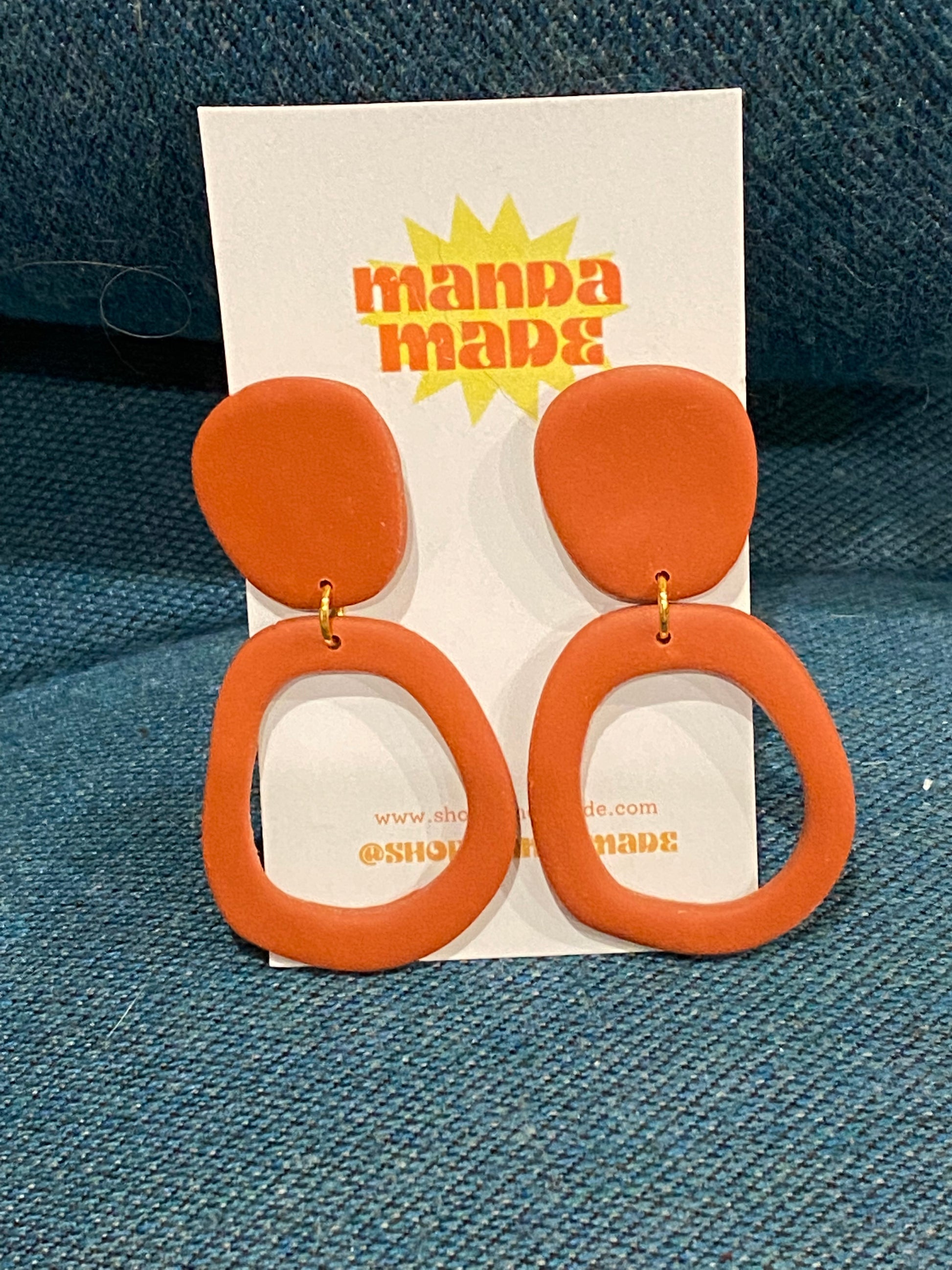 SHILOH HOOPS Earrings Manda Made TerraCotta  
