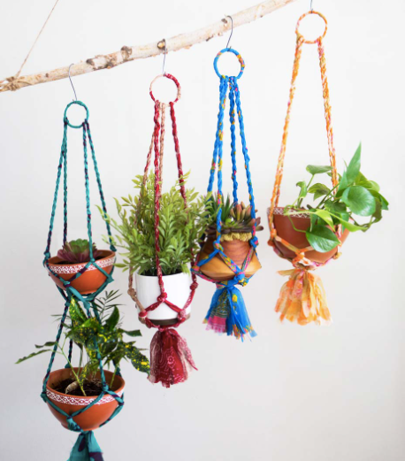 Sari Macrame Plant Hanger - Medium Home Goods Matr Boomie   