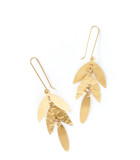 Chameli Earrings - Leaf Drop