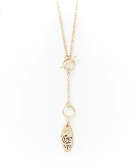 RUCHI CHARM DROP LARIAT NECKLACE BIRD Maison Soleil