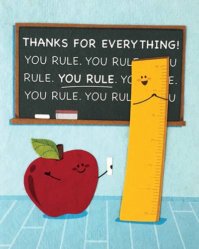 You Rule Thanks Greeting Card Home Goods Good Paper   