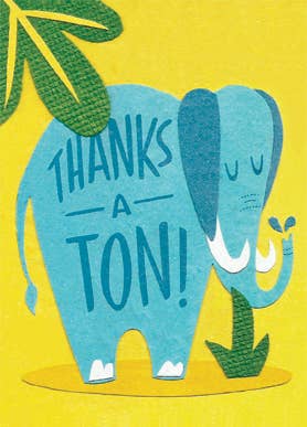 Thanks a Ton Greeting Card Home Goods Good Paper   