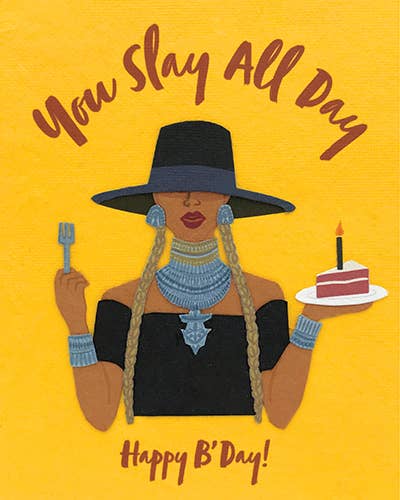 Slay All Day Birthday Greeting Card Home Goods Good Paper   