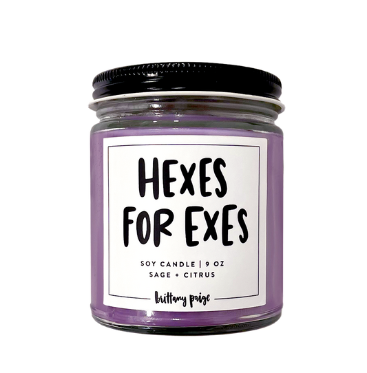 Hexes for Exes Candle Home Goods Brittany Paige   