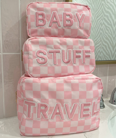 Baby Pink Checkered bag