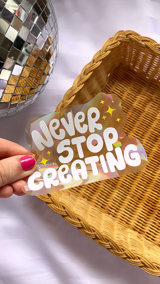 Never Stop Creating Suncatcher Home Goods Clare Mitchell Designs   