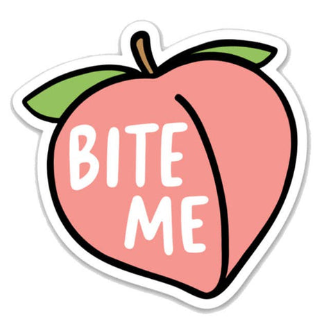 Peach Bite Me Sticker