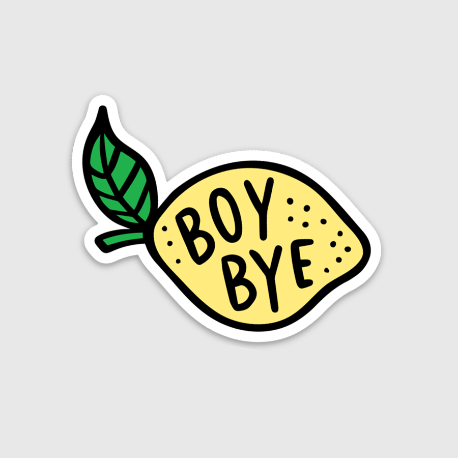 Boy Bye Lemon Sticker Home Goods Brittany Paige   