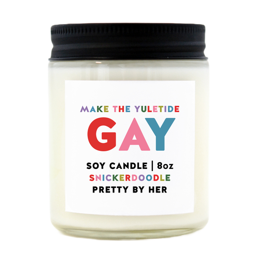 Make The Yuletide Gay Candle  Pretty by Her   