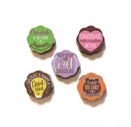 Chocolate Quotes - Box of 5 Chocolate Covered Caramels Home Goods Chouquette   