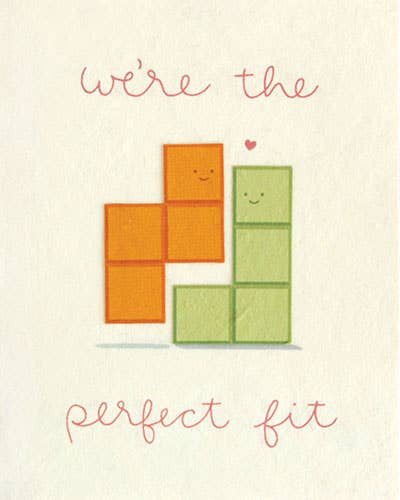 Perfect Fit Blocks Greeting Card Home Goods Good Paper   
