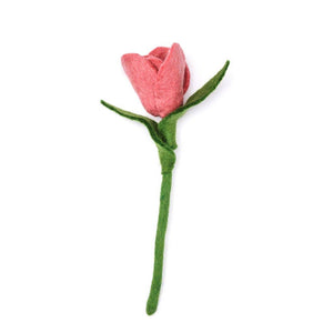 Felt Tulip Flowers - Rose