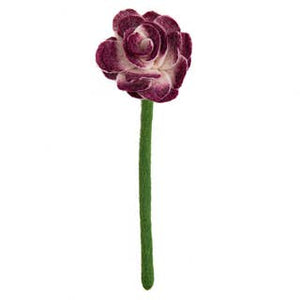 Felt Ranunculus Flower - Purple