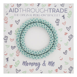 Mommy & Me Roll-On® Bracelets Mint Chip- Set of 2