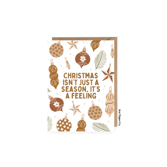 Christmas is a Feeling Greeting Card Home Goods Jess' Paper Co.   