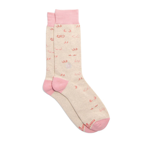Socks that Support Self-Checks (Pink Tatas): Small