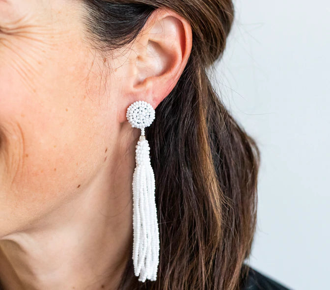The Finley Earring - White Earrings Aid Through Trade   