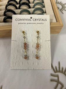 Crystal Earrings - Sunstone