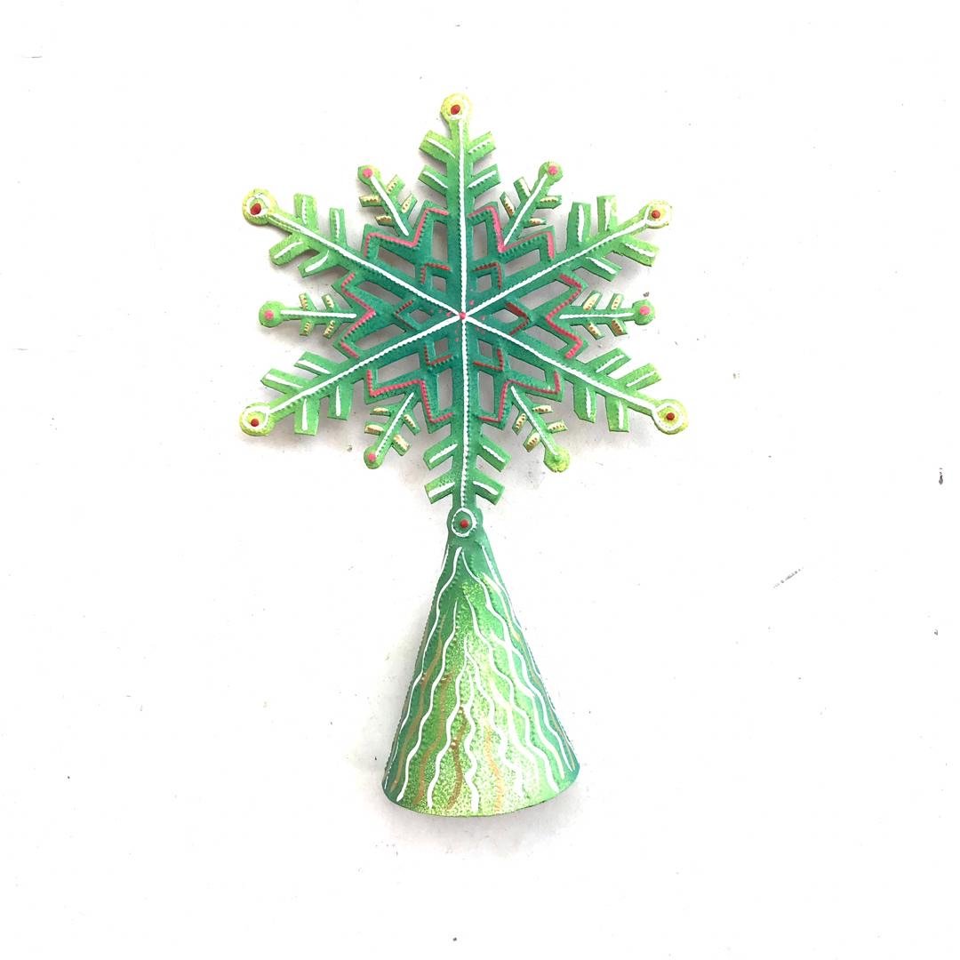Laisa Tree Topper- Painted Home Decor Papillon Green  