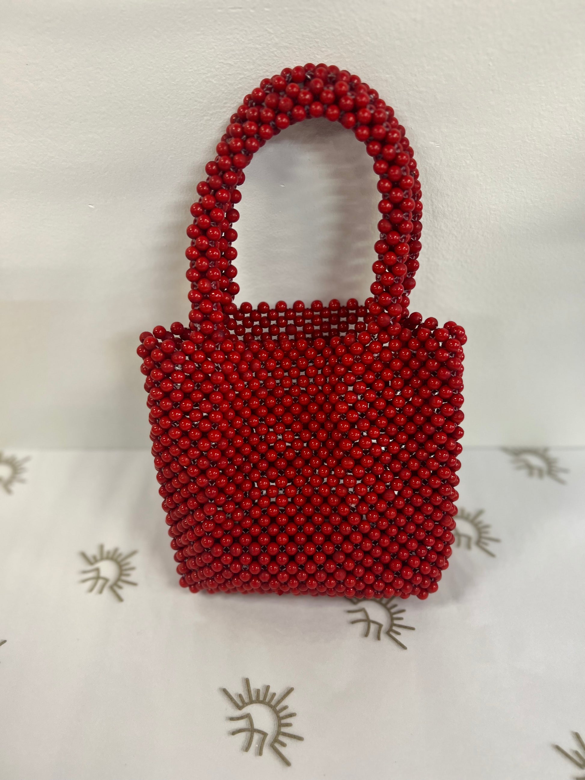 Beaded Handbags Bags Indiblossom Red  