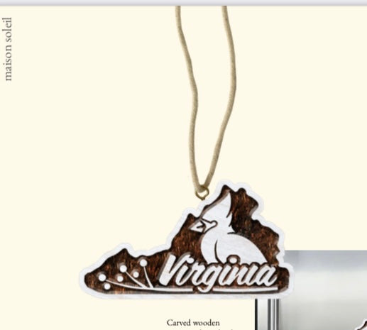 HAND CARVED VIRGINIA ORNAMENT - SHEESHAM INDIAN ROSEWOOD Home Decor Matr Boomie   